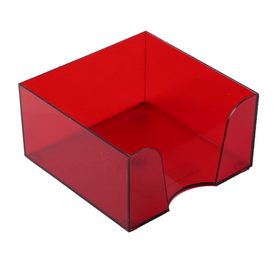 Подставка для блока пластик тонированный, 9*9*5 см, цвет бордовый Оскол Пласт 3331/15