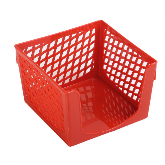 Подставка для блока Simple 9*9*7 см, пластик, цвет красный deVENTE 4105500