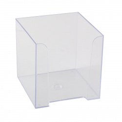 Подставка для блока 9*9*9 см, пластик, цвет прозрачный Стамм ПЛ41
