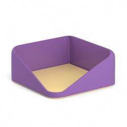 Подставка для блока Forte Iris 9*9*4 см, пластик, цвет фиолетовый/желтый Erich Krause 58076