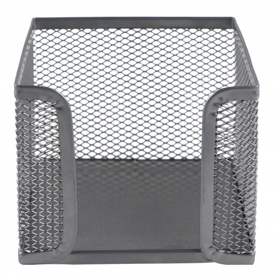 Подставка для блока металл (сетка), 10*10*8 см, цвет серебро KLERK 183006
