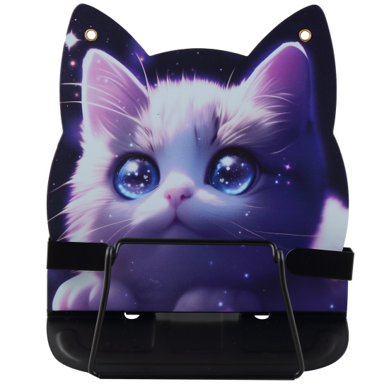 Подставка для книг, 195*200 мм, металл, цвет фиолетовый, КОКОС, Love cat, 260716