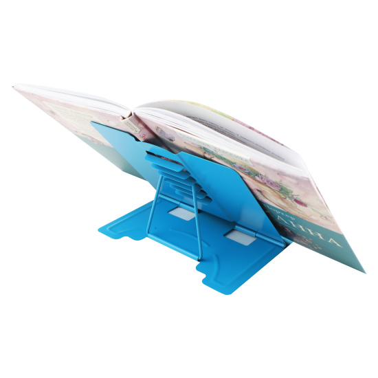 Подставка для книг 190*200 мм, металл, цвет голубой с рисунком, европодвес КОКОС Beauty 240721