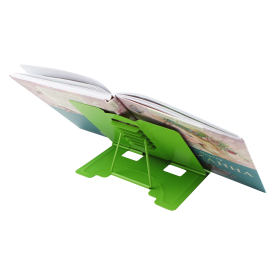Подставка для книг 190*200 мм, металл, цвет салатовый с рисунком, европодвес КОКОС Футбол 240678