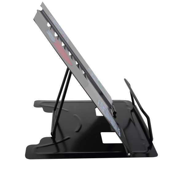 Подставка для книг, 190*200 мм, металл, цвет черный с рисунком, европодвес, КОКОС, Енотик, 251426