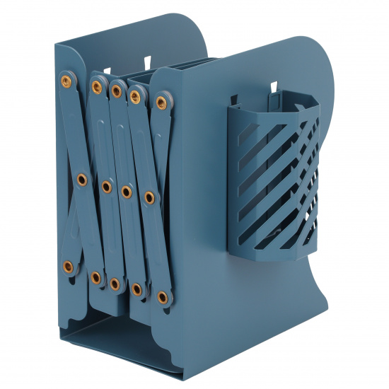 Подставка-ограничитель для книг 500*190*150 мм, металл, цвет синий KLERK Mq 216600