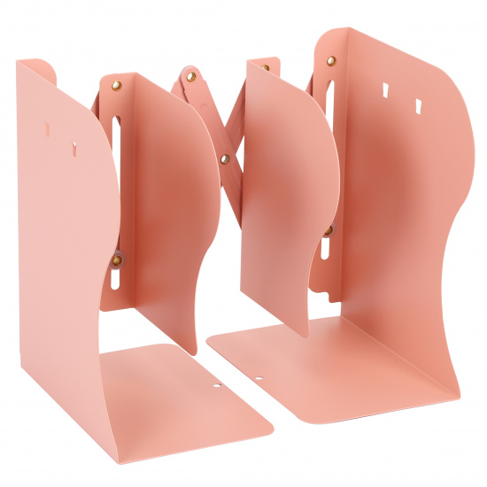 Подставка-ограничитель для книг 500*190*150 мм, металл, цвет розовый KLERK Mq 216601