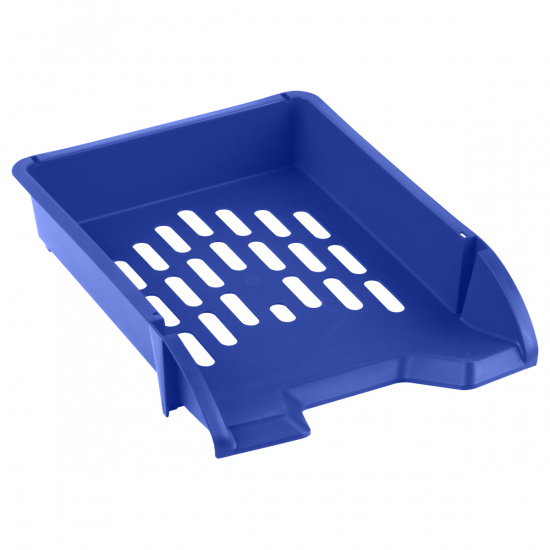 Лоток для бумаг горизонтальный пластик, цвет синий Стамм ЛТГ-30466