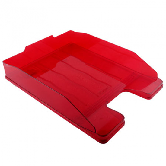 Лоток для бумаг горизонтальный пластик, цвет красный Стамм ЛТ207/ЛТГ-31156