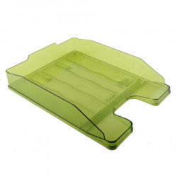 Лоток для бумаг горизонтальный пластик, цвет зеленый Эксперт Стамм ЛТ206