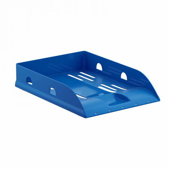 Лоток для бумаг горизонтальный пластик, цвет синий Vivid Erich Krause 57934