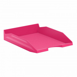 Лоток для бумаг горизонтальный пластик, цвет розовый Bubble Gum Office Erich Krause 57942