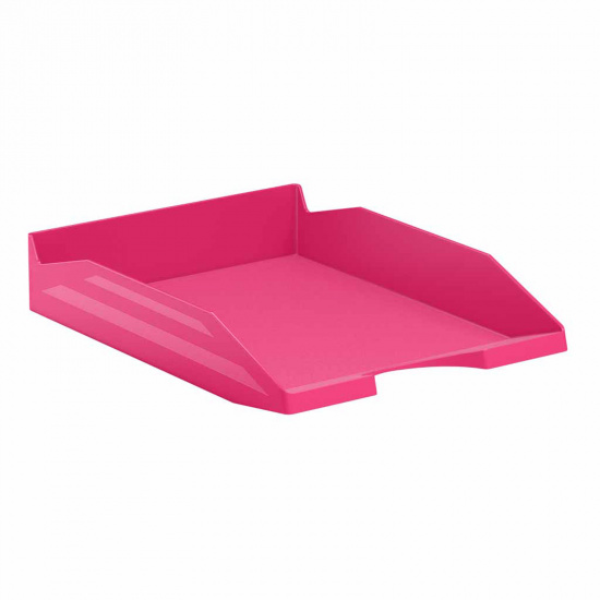 Лоток для бумаг горизонтальный пластик, цвет розовый Office Erich Krause 57942