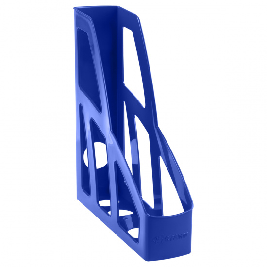 Лоток для бумаг вертикальный 1 отделение, ширина основания 70 мм, цвет синий Стамм ЛТВ-30451