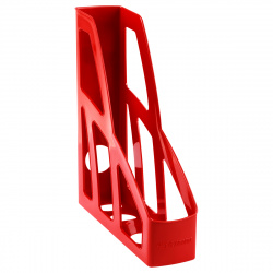 Лоток для бумаг вертикальный 1 отделение, ширина основания 70 мм, цвет красный Лидер Стамм ЛТВ-30452