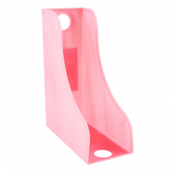 Лоток для бумаг вертикальный 1 отделение, ширина основания 118 мм, цвет розовый Стамм ЛТ373