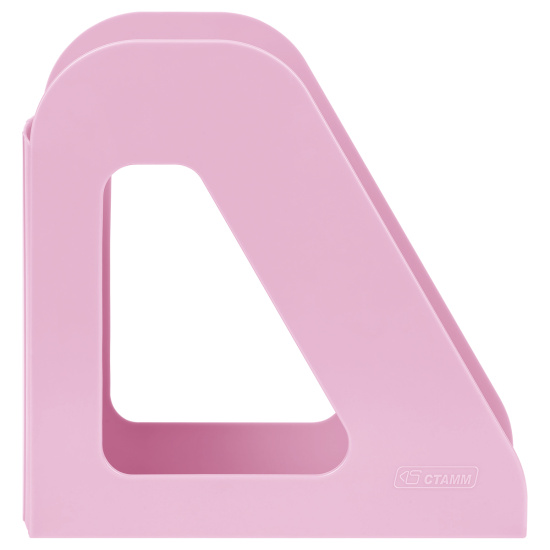 Лоток для бумаг вертикальный 1 отделение, ширина основания 90 мм, цвет розовый Фаворит Стамм ЛТВ-31276