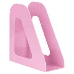 Лоток для бумаг вертикальный 1 отделение, ширина основания 90 мм, цвет розовый Фаворит Стамм ЛТВ-31276