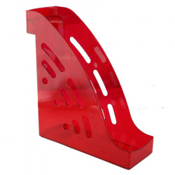 Лоток для бумаг вертикальный 1 отделение, ширина основания 95 мм, цвет красный Торнадо Стамм ЛТ407