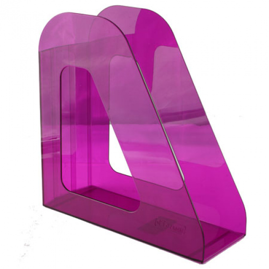 Лоток для бумаг вертикальный 1 отделение, ширина основания 90 мм, цвет фиолетовый Стамм ЛТ709