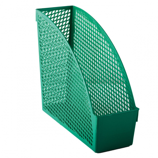 Лоток для бумаг вертикальный пластик, 1 отделение, сменная этикетка, цвет зеленый Simple deVENTE 3043705