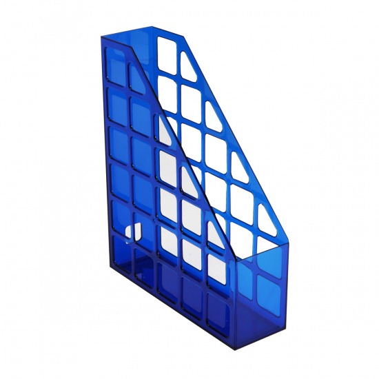 Лоток для бумаг вертикальный 1 отделение, ширина основания 75 мм, цвет синий Оскол Пласт 2-03
