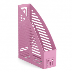 Лоток для бумаг вертикальный 1 отделение, ширина основания 85 мм, цвет розовый Pastel Erich Krause 57951