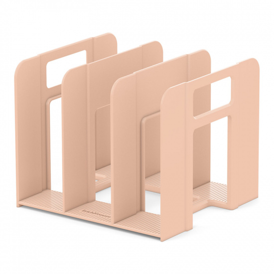 Лоток для бумаг вертикальный 3 отделения, ширина основания 200 мм, цвет розовый Techno Powder Erich Krause 55594