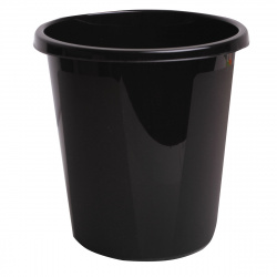Корзина цельн кругл 9л КР60 черн