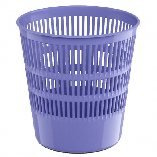 Корзина для бумаг 12 л, пластик, сетчатый, форма круглая, цвет фиолетовый Erich Krause 55957