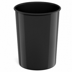 Корзина для бумаг 13,5 л, пластик, литой, форма круглая, цвет черный Erich Krause 58080