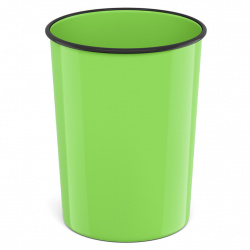 Корзина для бумаг 13,5 л, пластик, литой, форма круглая, цвет зеленый Erich Krause 58459