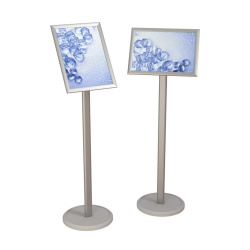 Стойка информационная, напольная, 1 панель, А3, цвет серый, Classic, VRT, РАНДЕВУ-01.А3.Gr/05091.01