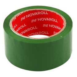 Лента упаковочная   50мм*66м, полипропилен, 45мкм, зеленый Nova Roll 204