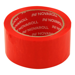 Лента упаковочная 50 мм*66 м, полипропилен, 45 мкм, красный Nova Roll 204