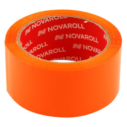 Лента упаковочная   50мм*66м, полипропилен, 45мкм, оранжевый Nova Roll 204
