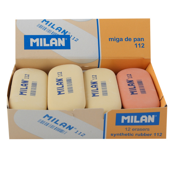 Ластик овал 73*28*9 каучук Milan CMM112 белый