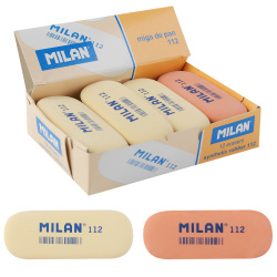 Ластик овал 73*28*9 каучук Milan CMM112 белый