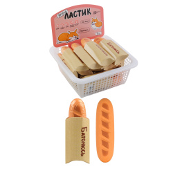 Ластик овал 83*25*12 Корги TPR держатель картон Феникс 73043