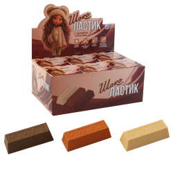 Ластик прямоугольный 54*50*15 Шоколастики TPR набор 3шт Феникс 73041