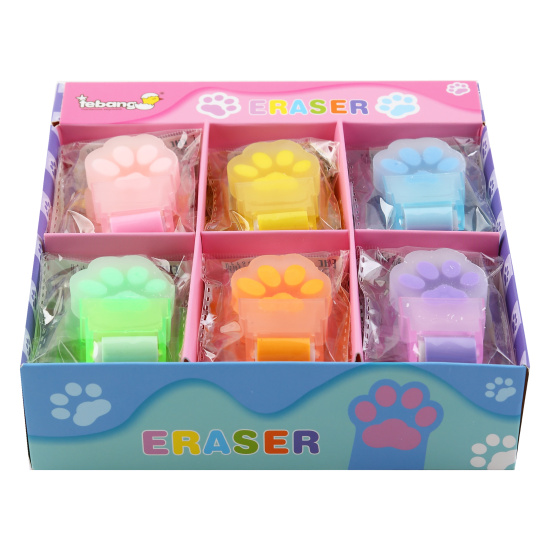 Ластик прямоугольный, 60*30*15 мм, каучук, держатель пластиковый, ролик ...