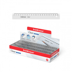 Линейка 20см пластик прозр Erich Krause Clear EK 39075