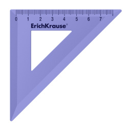 Треугольник пластик, 45 градусов, 7 см, цвет фиолетовый Pastel Erich Krause 57872