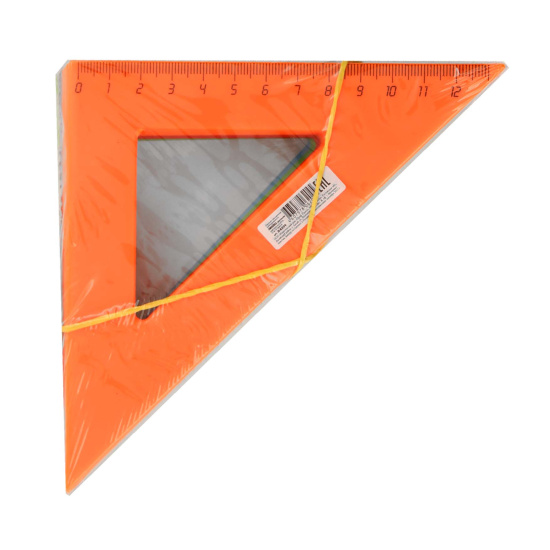 Треугольник пластик, 45 градусов, 12 см, ассорти 4 вида Проф-Пресс Л-6204