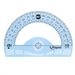 Транспортир 180гр 12см Maped Geometrpc 242180