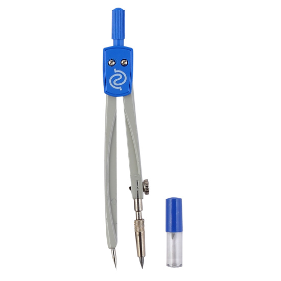 Готовальня, 2 предмета, 12,5 см, металл, пластиковый футляр, европодвес, Globus, НЧ2-40-30С