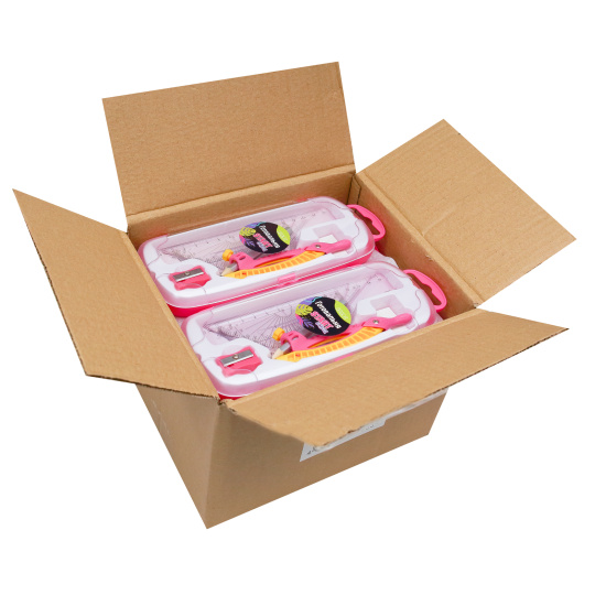 Готовальня, 7 предметов, 12 см, пластик, пластиковый футляр, европодвес, StartSchool, КОКОС, 231380