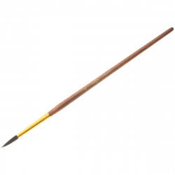 Кисть, белка, круглая, №4, короткая ручка, дерево, Гамма, 280618.01.04