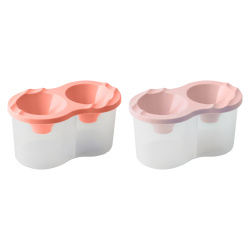 Стакан-непроливайка, двойной, ассорти 2 вида (роз, св/роз), Пастель, КОКОС, 253893