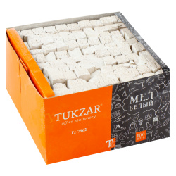 Мел для доски, белый, 100 шт, d-12 мм, форма квадратная, картонная коробка Tukzar TZ 7962